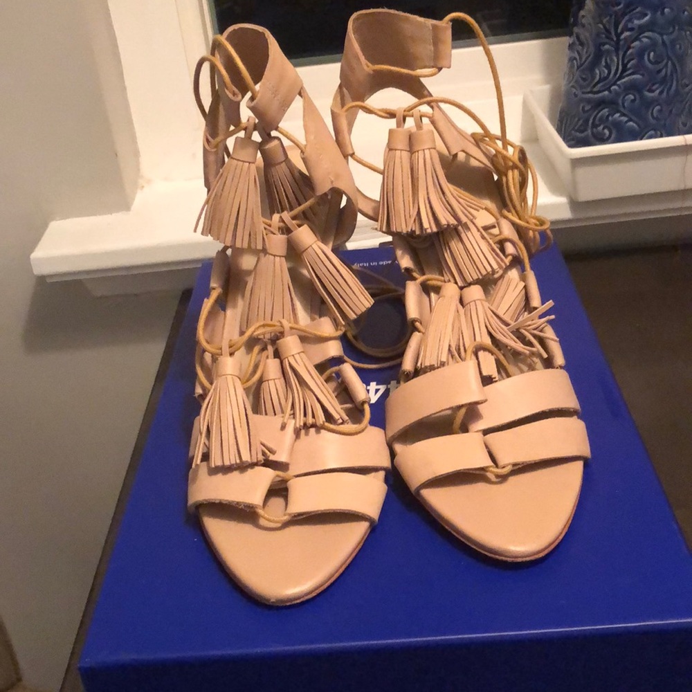Loeffler Randall Beige Tassel Heels - Picture 2 of 4